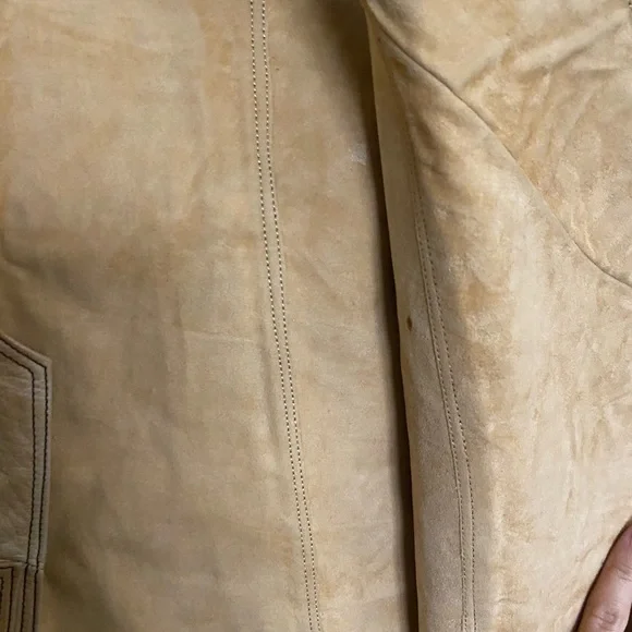 Vintage Italian Lambskin Leather Vest in Nude/Beige - Picture 9 of 12